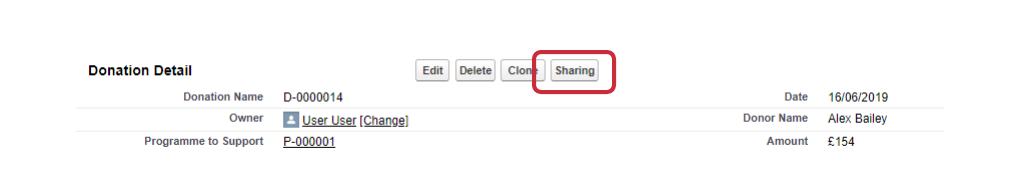 Sharing Button